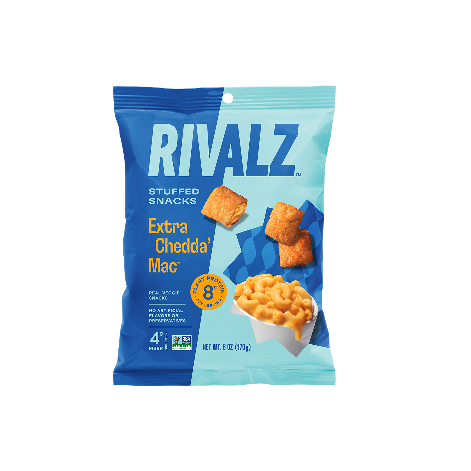 Stuffed Protein Snacks by Rivalz Snacks - Extra Chedda' Mac - High-quality Protein Snack by Rivalz Snacks at BariatricPal Store
