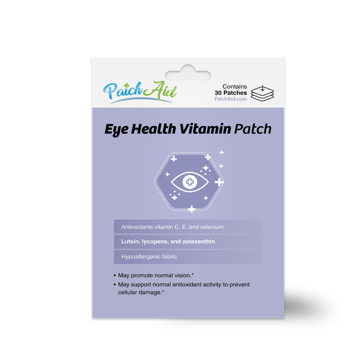 Parche de vitamina para la salud ocular de PatchAid, Suministro para 30 días