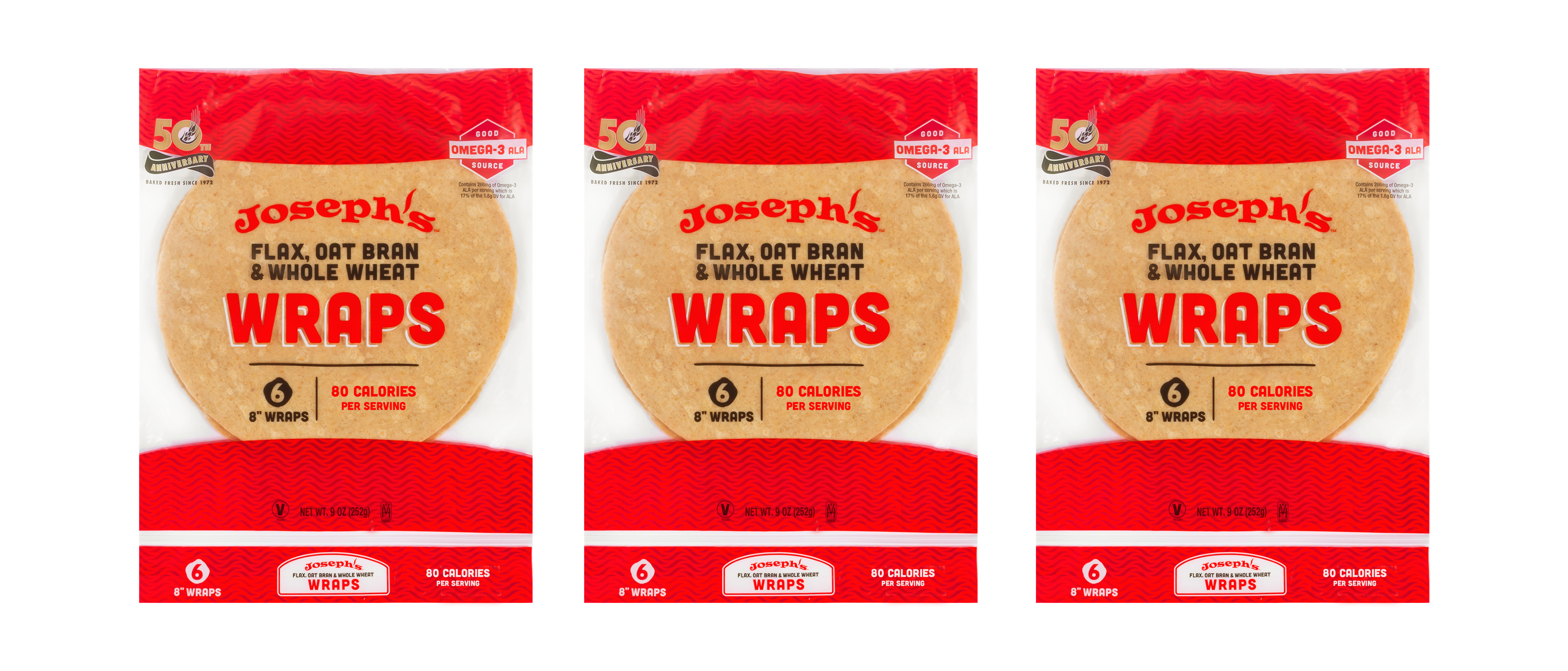 Joseph's Bakery Flax Oat Bran & Whole Wheat Wraps