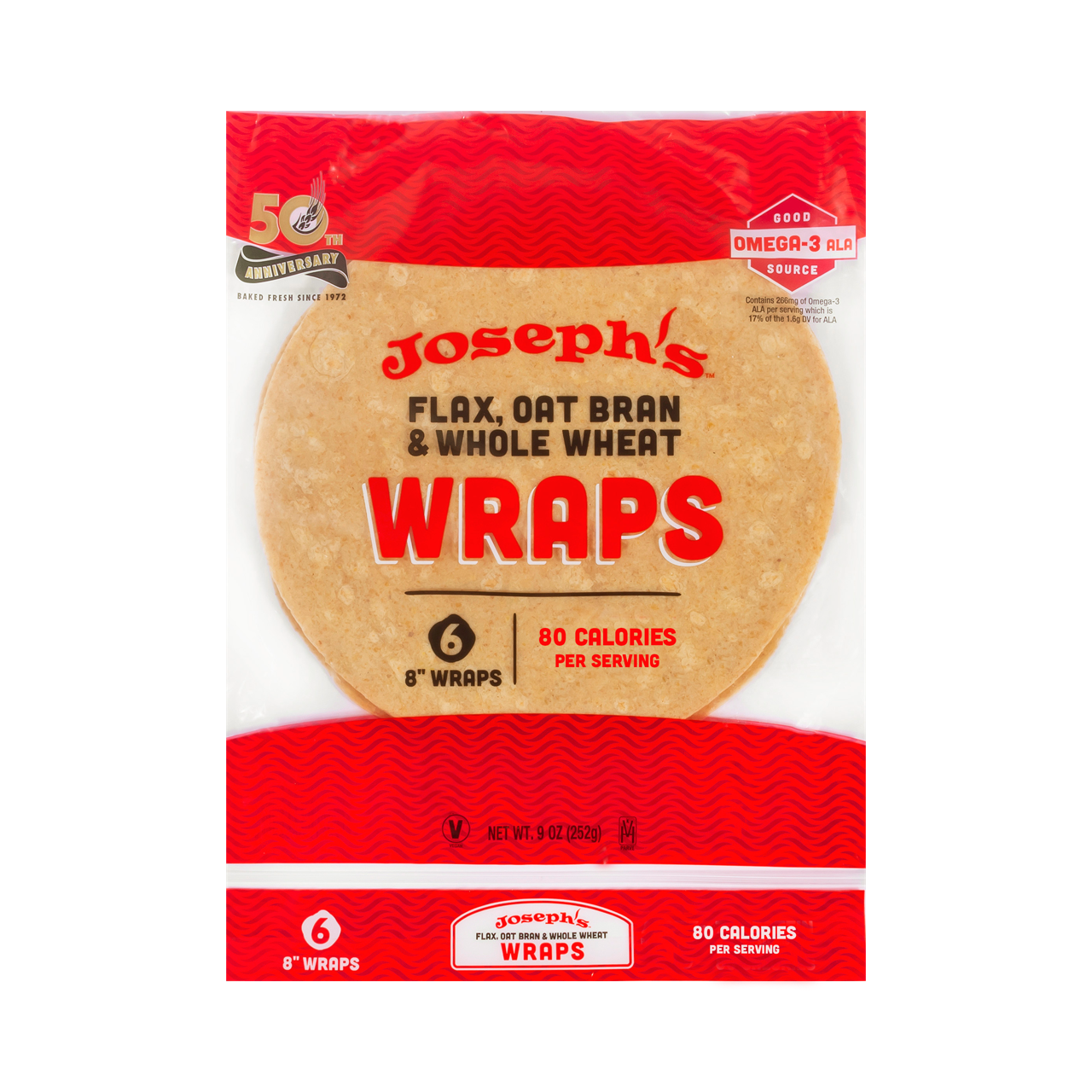Joseph's Bakery Flax Oat Bran & Whole Wheat Wraps