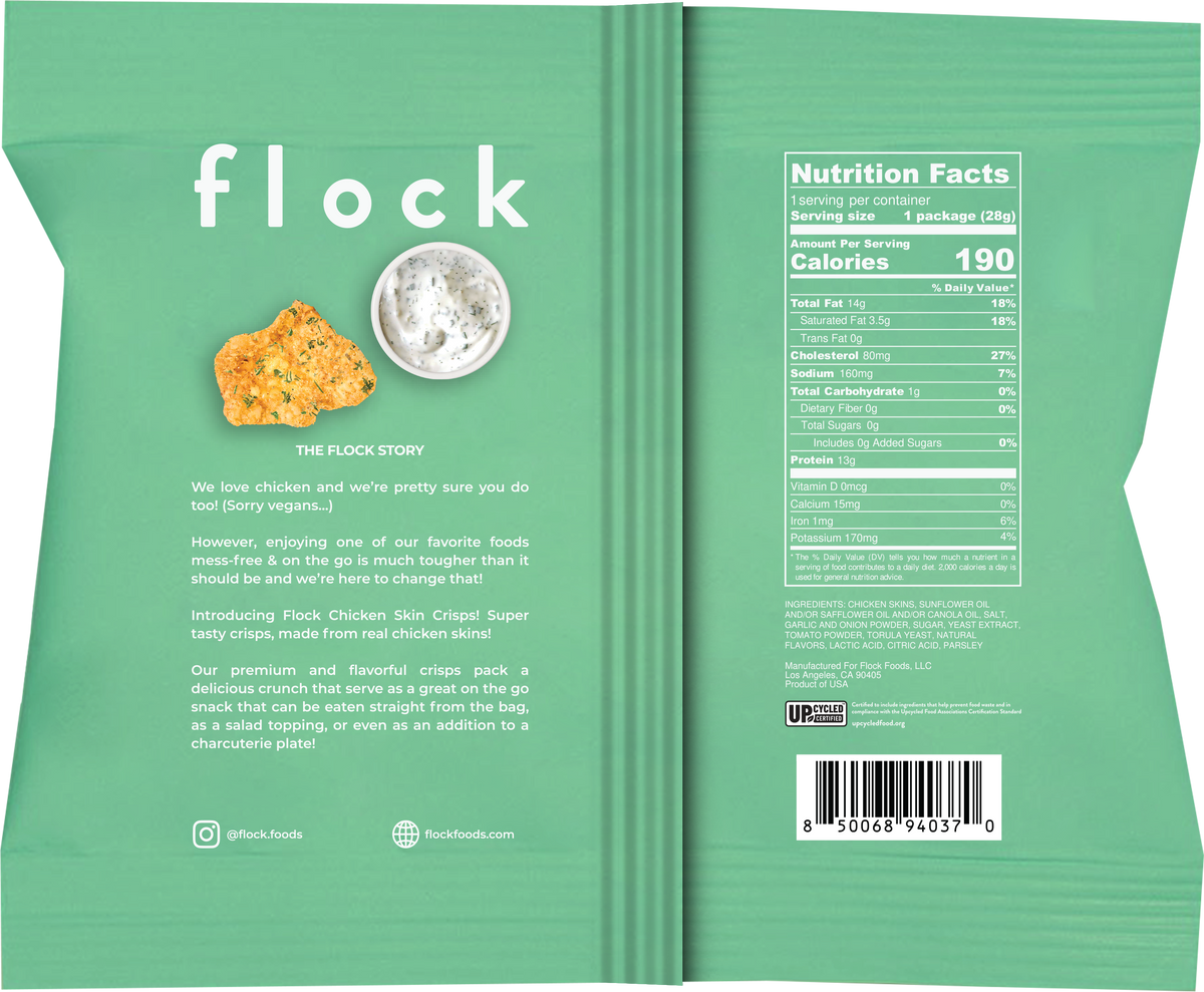 Flock Foods Keto Chicken Chips - Ranch