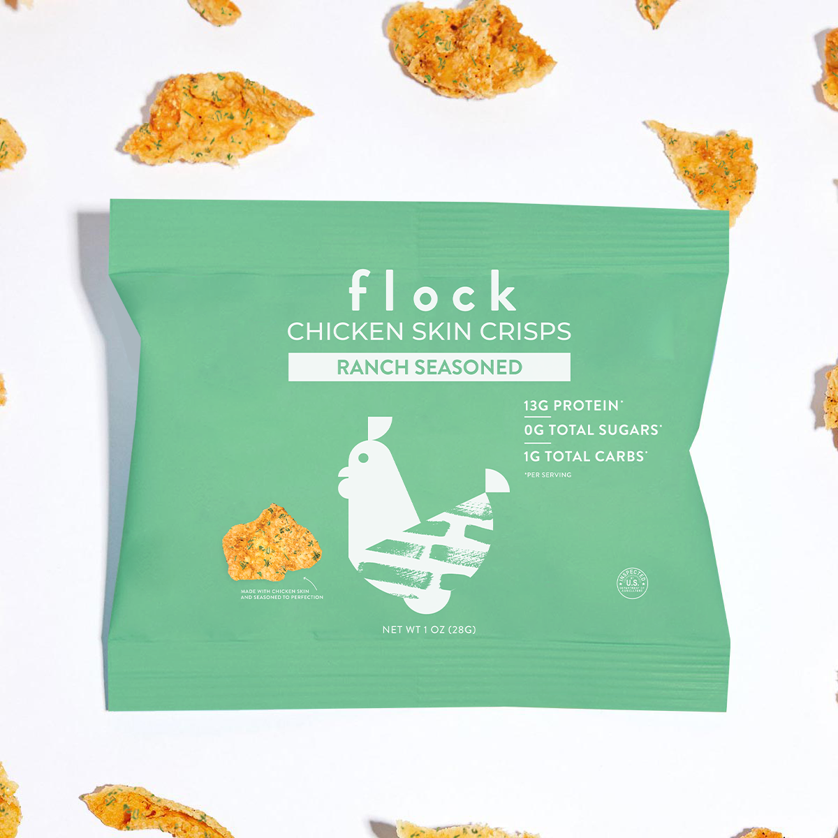 Flock Foods Keto Chicken Chips - Ranch