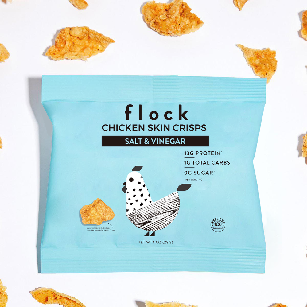 Flock Foods Keto Chicken Chips - Salt & Vinegar