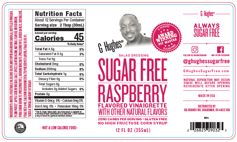 G Hughes' Sugar-Free Salad Dressings - Raspberry Vinaigrette - High-quality Salad Dressing by G Hughes at BariatricPal Store