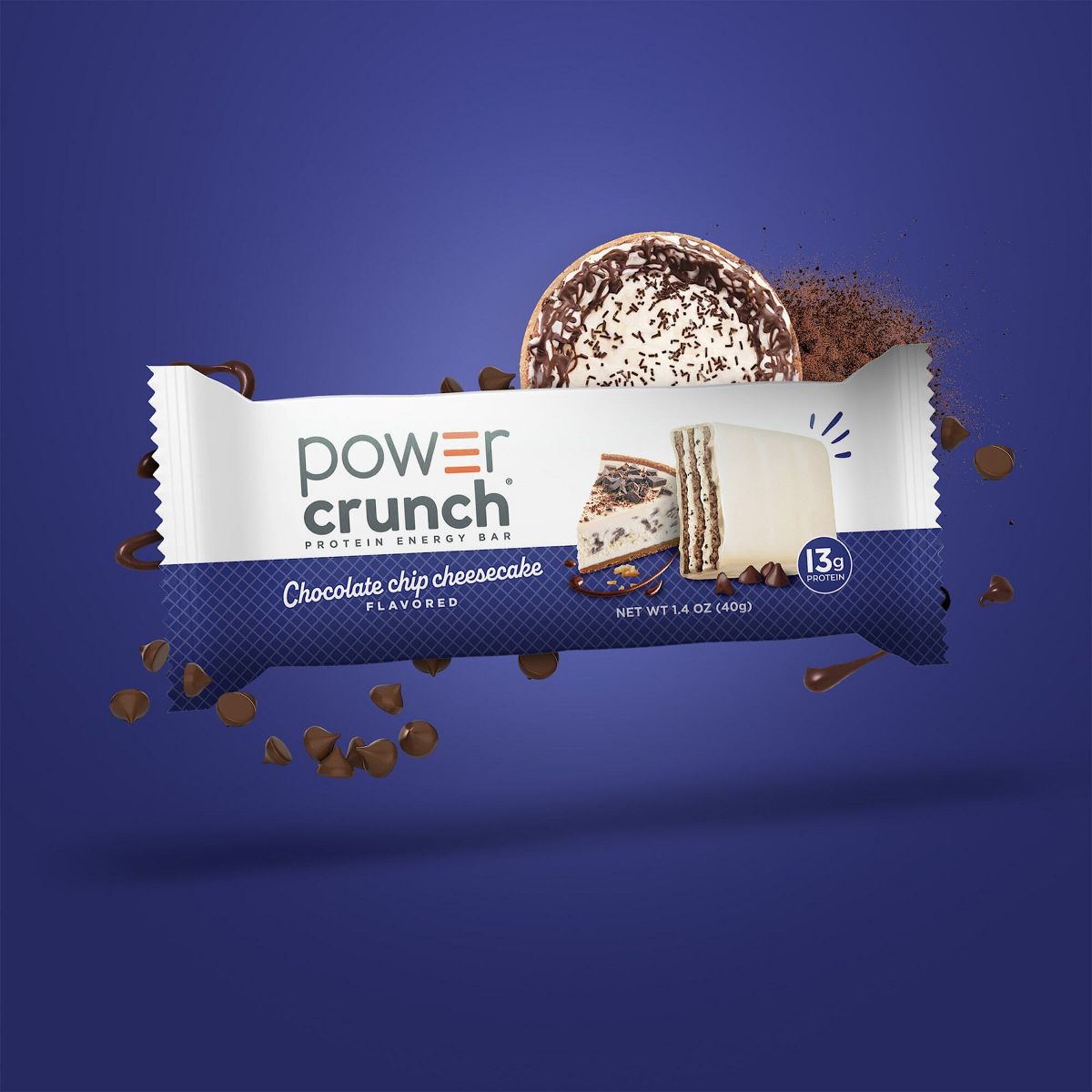 Power Crunch Protein Energy Wafer Bar – Chocolate Chip Cheesecake, One Bar