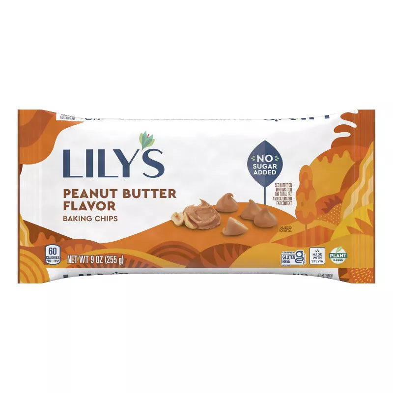 Lily's Peanut Butter Flavor Baking Chips No Sugar Added 9oz - High-quality Chocolate Chips by Lily's Sweets at BariatricPal Store