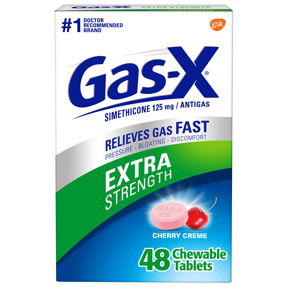 Gas-X Extra Strength Chewable Gas Relief Tablets - High-quality Digestion by Gas-X at BariatricPal Store