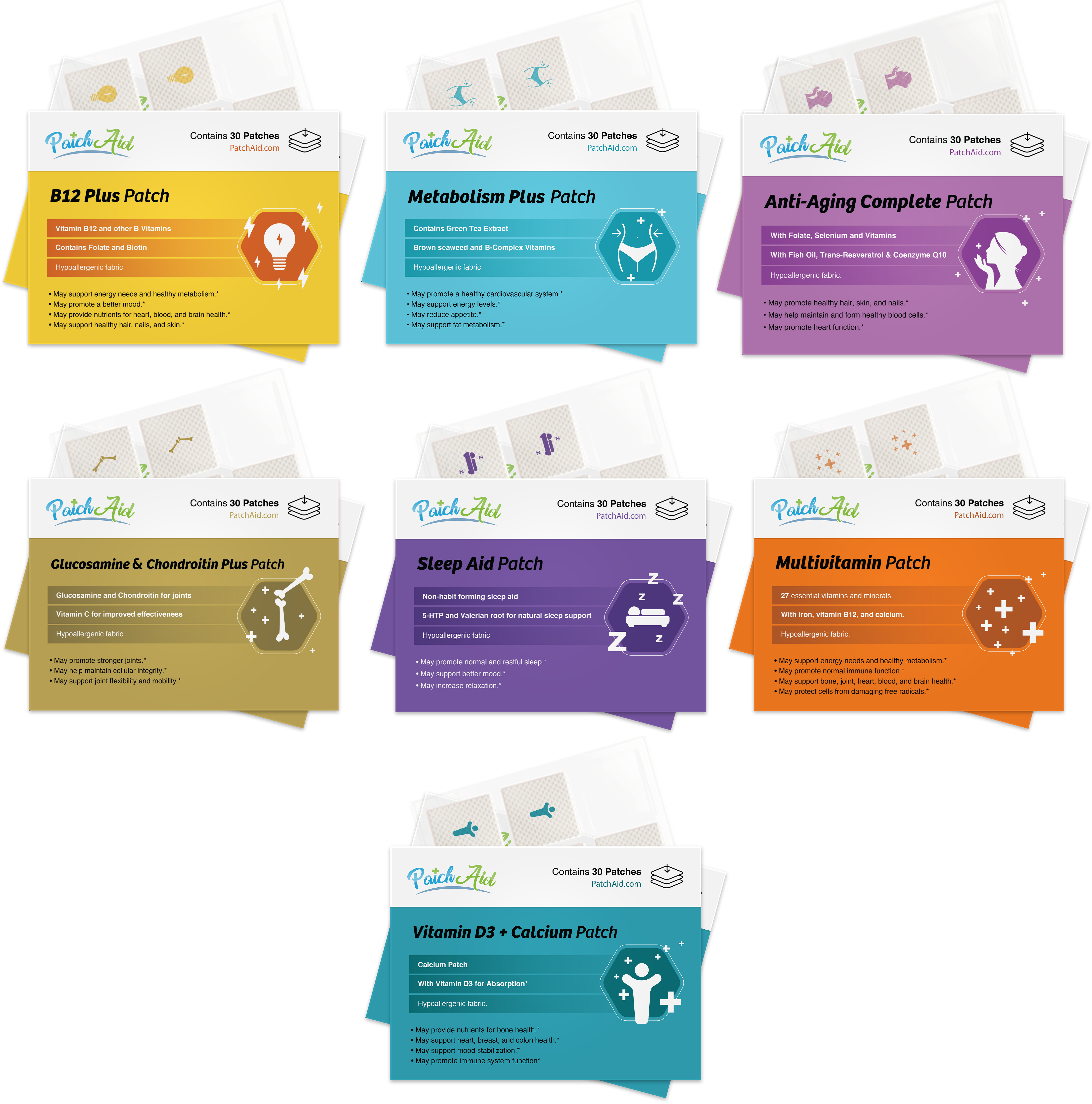 Gastric Band Premium Health Vitamin Patch Pack by PatchAid - High-quality Vitamin Patch by PatchAid at BariatricPal Store