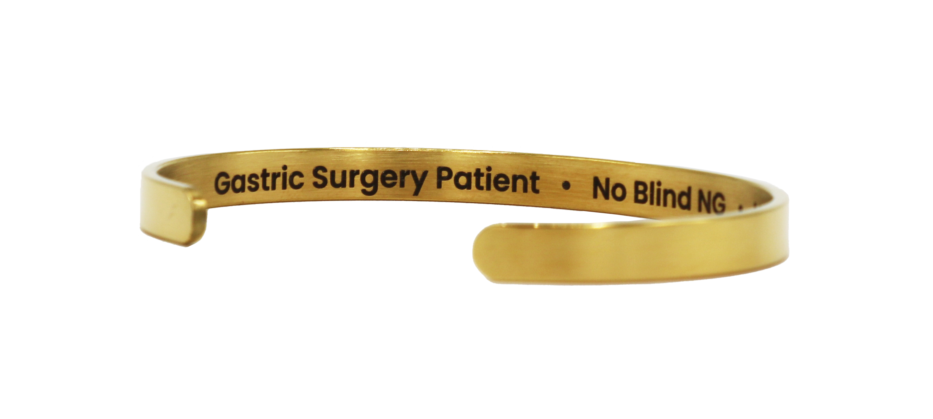 Gastric Surgery Medical Alert Bracelet Cuff by BariatricPal - Gold