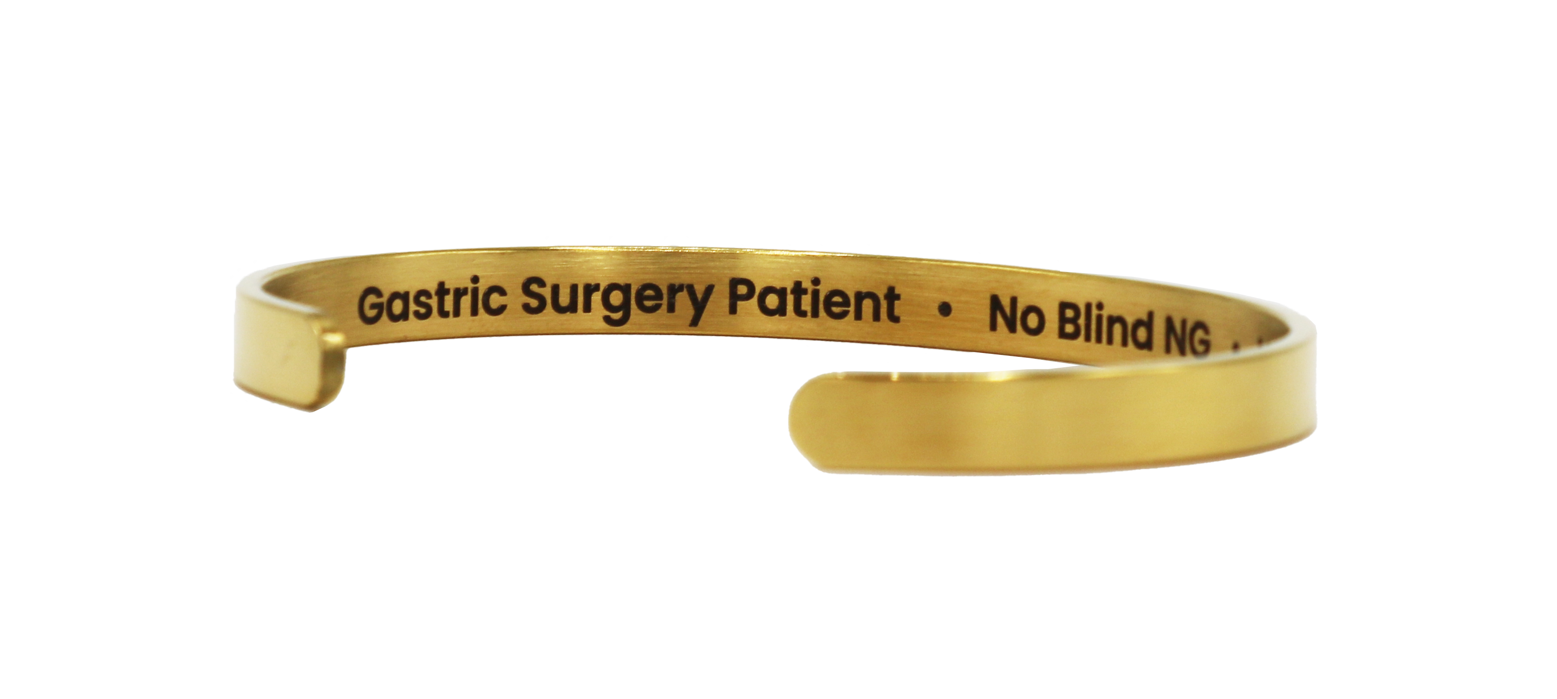 Gastric Surgery Medical Alert Bracelet Cuff by BariatricPal - Gold - High-quality Jewelry by BariatricPal at BariatricPal Store