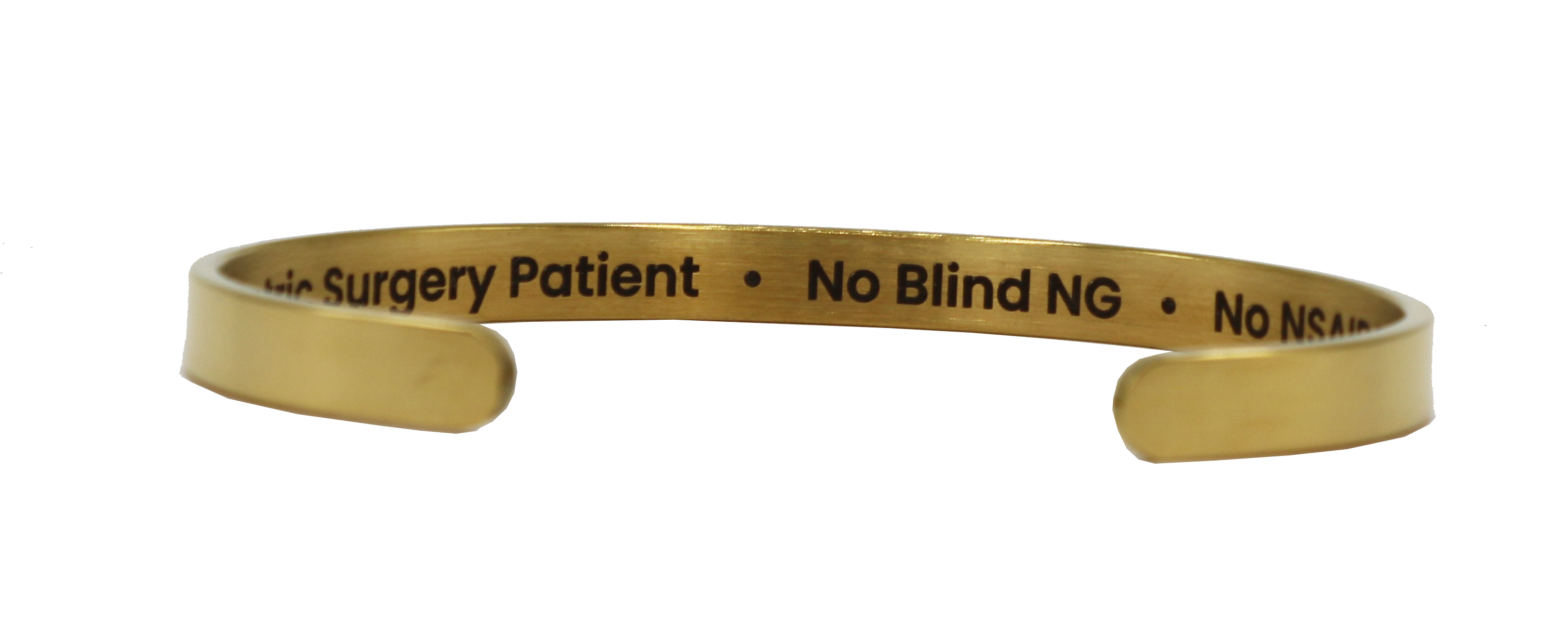 Gastric Surgery Medical Alert Bracelet Cuff by BariatricPal - Gold - High-quality Jewelry by BariatricPal at BariatricPal Store