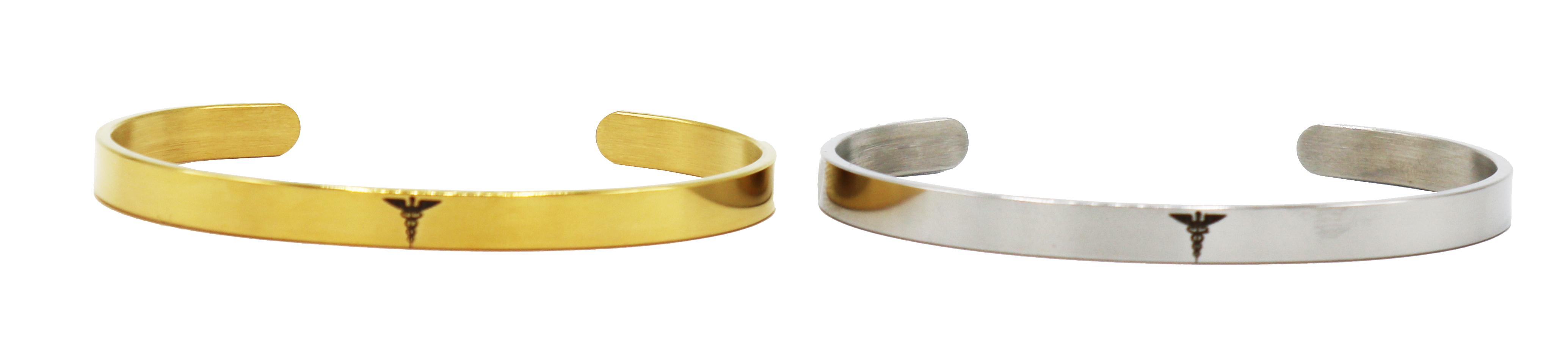 Gastric Surgery Medical Alert Bracelet Cuff by BariatricPal - Silver & Gold Set - High-quality Jewelry by BariatricPal at BariatricPal Store