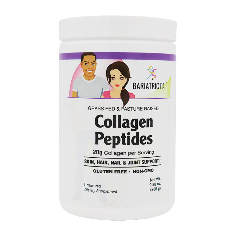 Collagen Peptides Powder (Hydrolyzed Type 1 & 3, Grass Fed) Skin, Hair, Nail & Joint Support by BariatricPal - Unflavored & Unsweetened - High-quality Collagen Powder by BariatricPal at BariatricPal Store