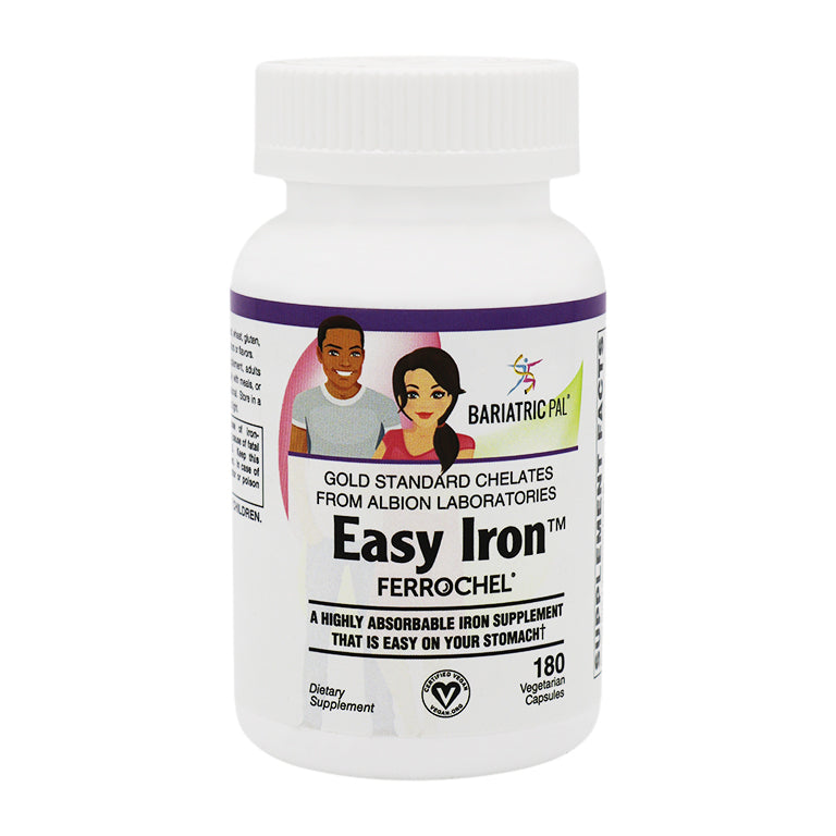 Easy Iron™ (25mg) Capsules by BariatricPal - Highly Absorbable & Easy On Your Stomach! - High-quality Iron by BariatricPal at BariatricPal Store