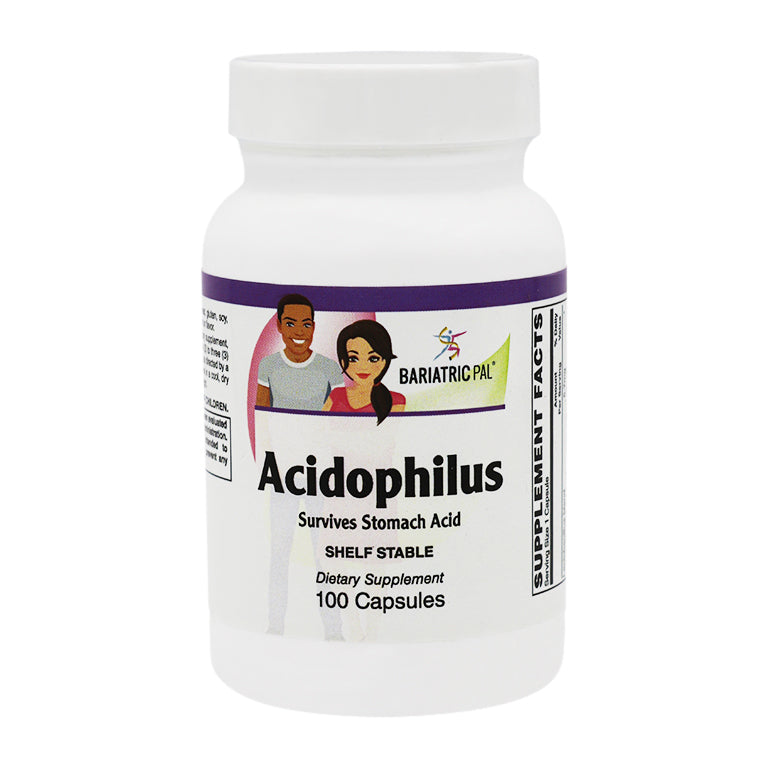 Prebiotic & Probiotic Acidophilus 500 Million CFU Capsules (100 caps) by BariatricPal - High-quality Probiotic by BariatricPal at BariatricPal Store