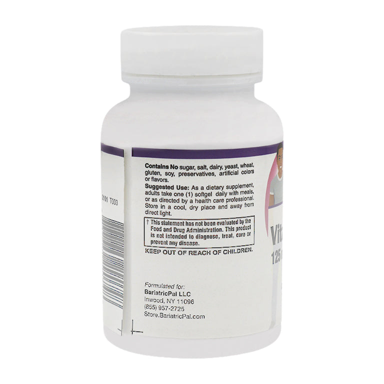Vitamin D-3 125mcg (5000 IU) - Easy Swallow Vegetarian Softgels by BariatricPal - High-quality Vitamin D by BariatricPal at BariatricPal Store