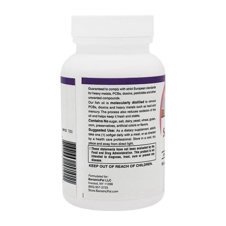 Super Omega-3 Softgels (60) by BariatricPal - No Fishy Aftertaste! - High-quality Omega-3 by BariatricPal at BariatricPal Store