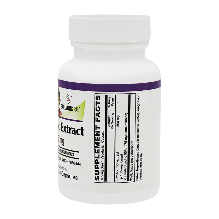 Turmeric Extract Capsules (500mg) with Curcumin C3 Complex® by BariatricPal - High-quality Turmeric Extract by BariatricPal at BariatricPal Store