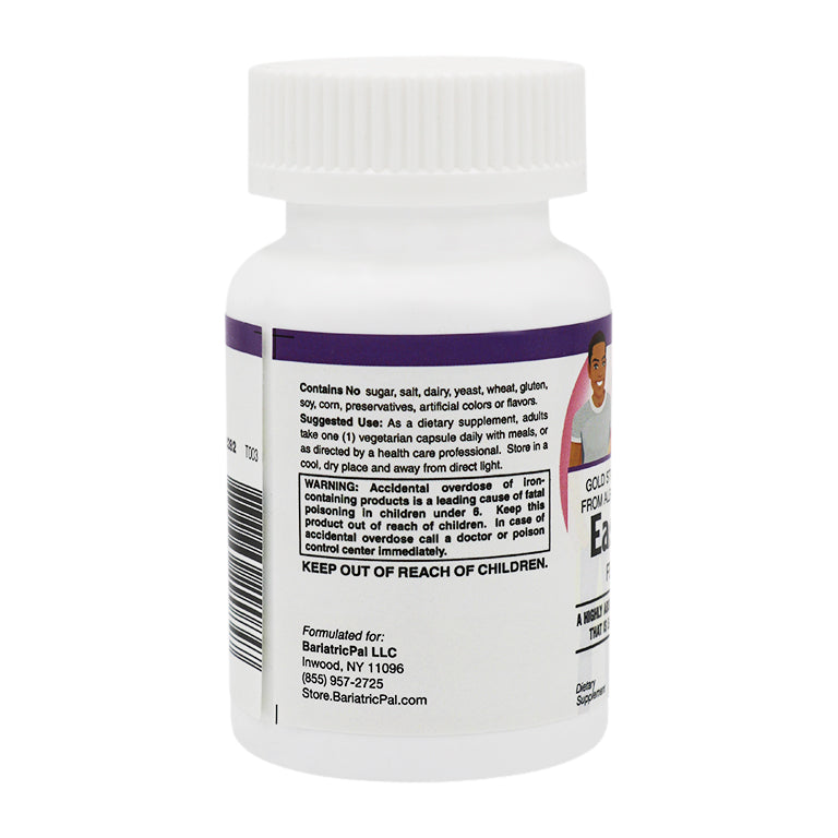 Easy Iron™ (25mg) Capsules by BariatricPal - Highly Absorbable & Easy On Your Stomach! - High-quality Iron by BariatricPal at BariatricPal Store