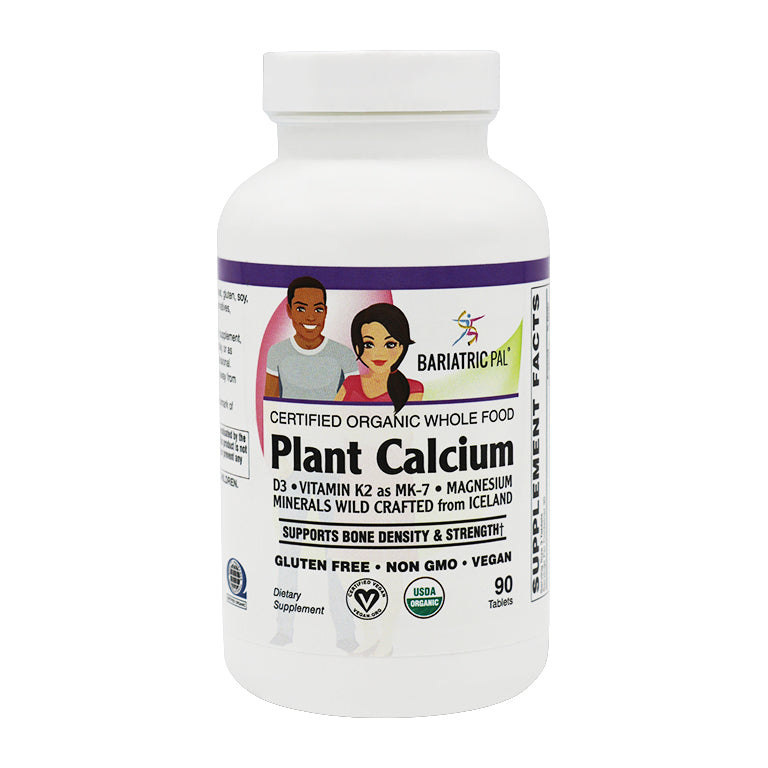 Algae Based Calcium 1,000 mg Tablets with Magnesium, D3, and K2 - Certified Organic Whole Food & Certified Vegan! (90 Tablets) by BariatricPal - High-quality Calcium by BariatricPal at BariatricPal Store