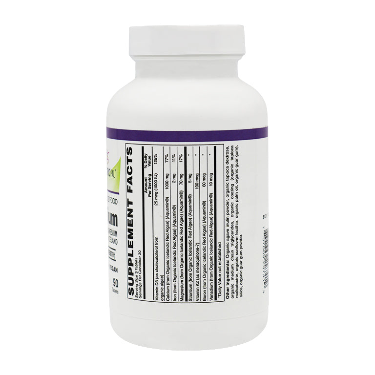 Algae Based Calcium 1,000 mg Tablets with Magnesium, D3, and K2 - Certified Organic Whole Food & Certified Vegan! (90 Tablets) by BariatricPal - High-quality Calcium by BariatricPal at BariatricPal Store