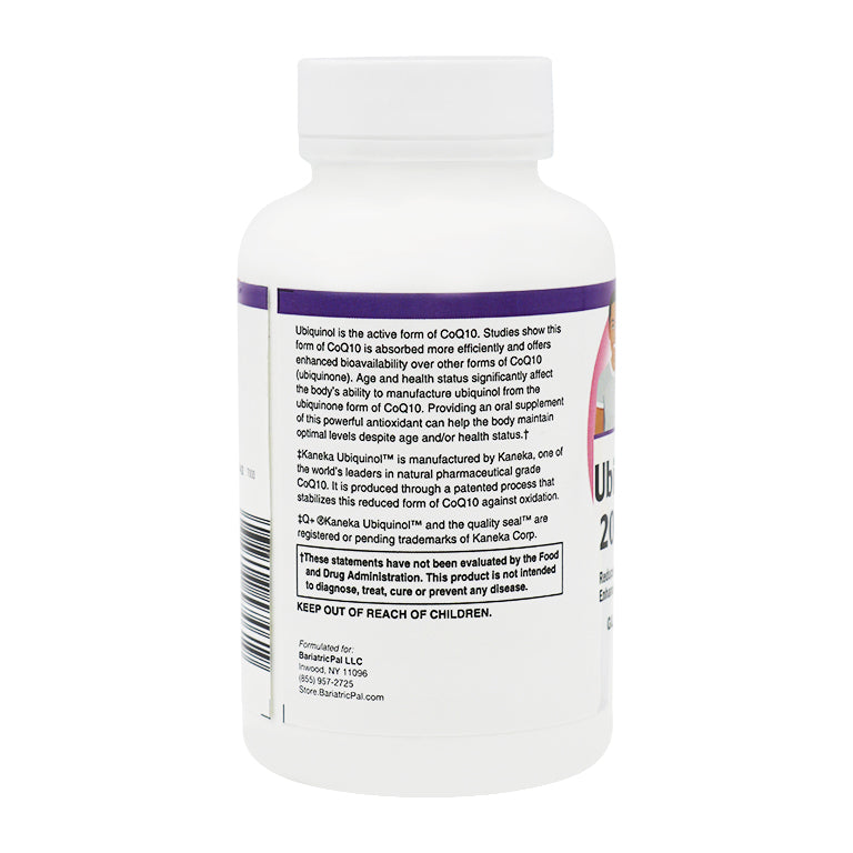 Ubiquinol CoQH Reduced Form of CoQ10 for Enhanced Absorption - Easy Swallow Softgels by BariatricPal - High-quality COQ10 by BariatricPal at BariatricPal Store