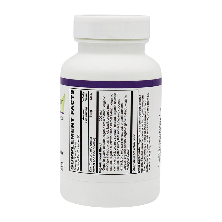 Whole Food Zinc 15mg Tablet by BariatricPal - USDA Organic and Vegan Certified - High-quality Zinc by BariatricPal at BariatricPal Store