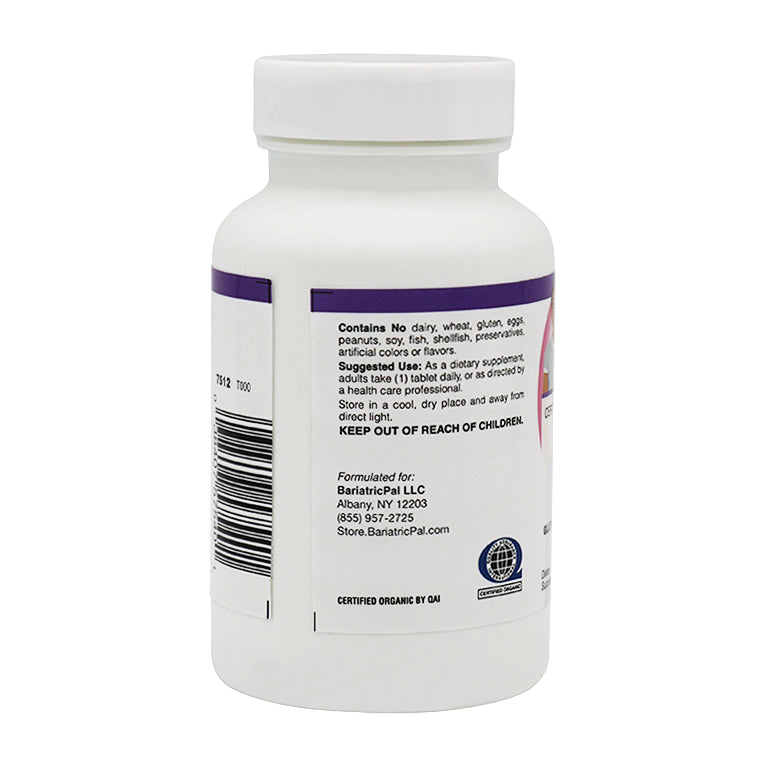 Whole Food Zinc 15mg Tablet by BariatricPal - USDA Organic and Vegan Certified - High-quality Zinc by BariatricPal at BariatricPal Store