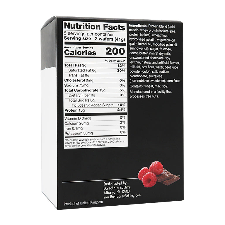 Inspire Square Protein Wafers by Bariatric Eating - Raspberry - High-quality Protein Bars by Bariatric Eating at BariatricPal Store