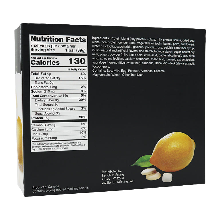 Inspire 15g Protein & Fiber Bars by Bariatric Eating - Fluffy Lemon Crisp - High-quality Protein Bars by Bariatric Eating at BariatricPal Store