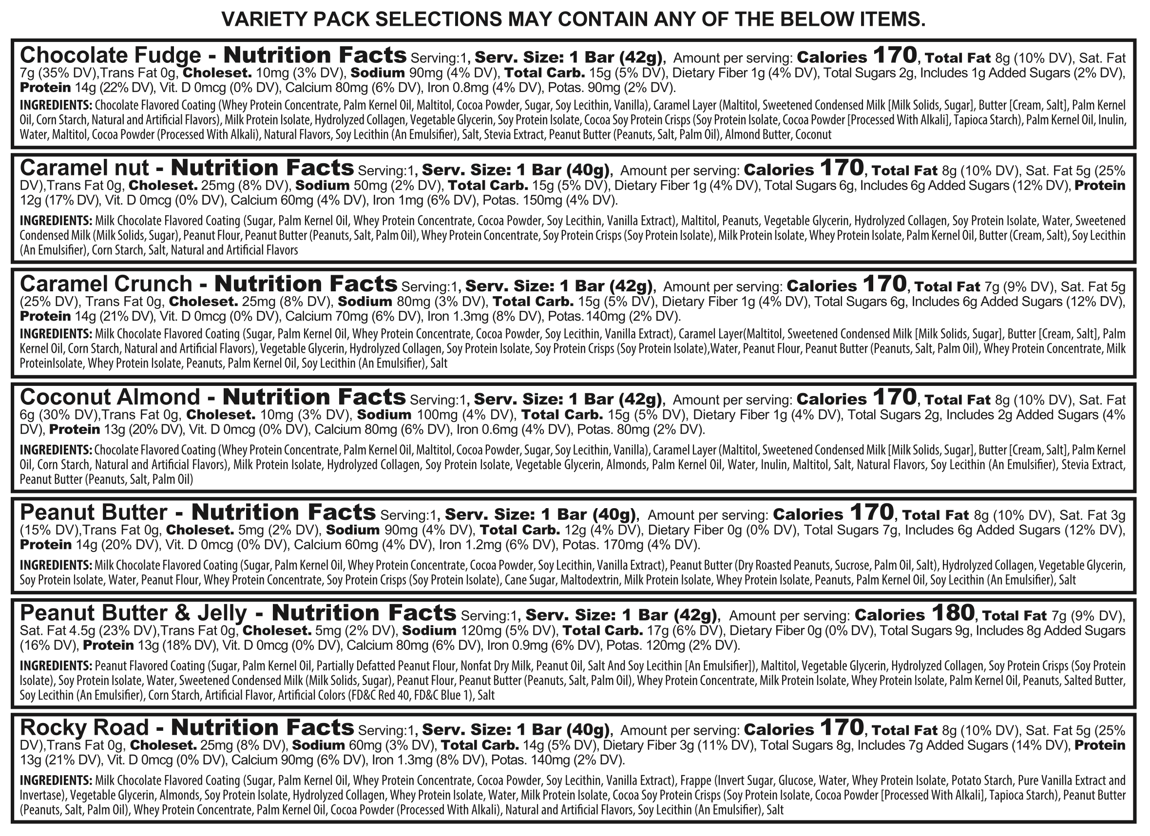 Inspire High Protein Bars - Variety Pack