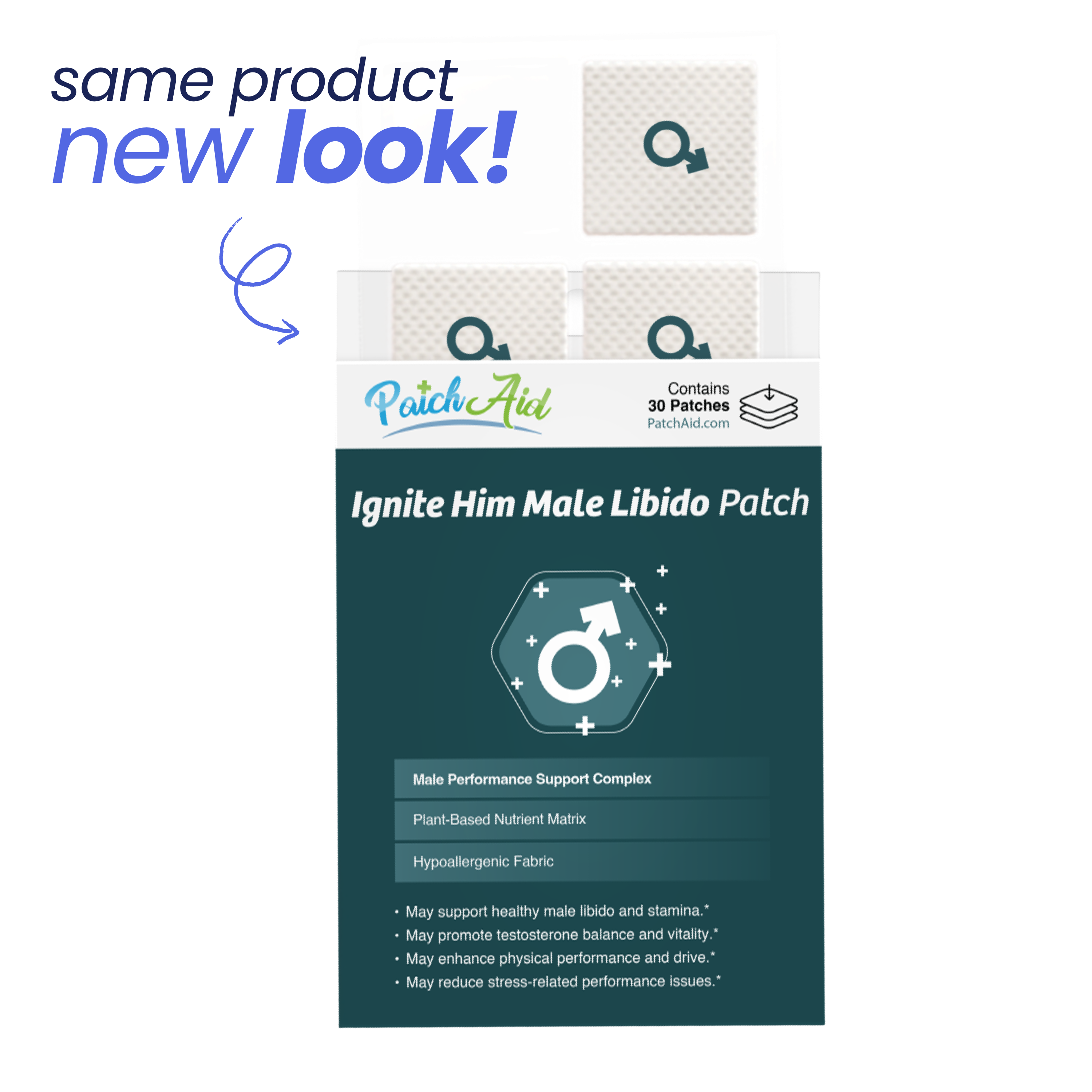 Same product, new look - male libido support.