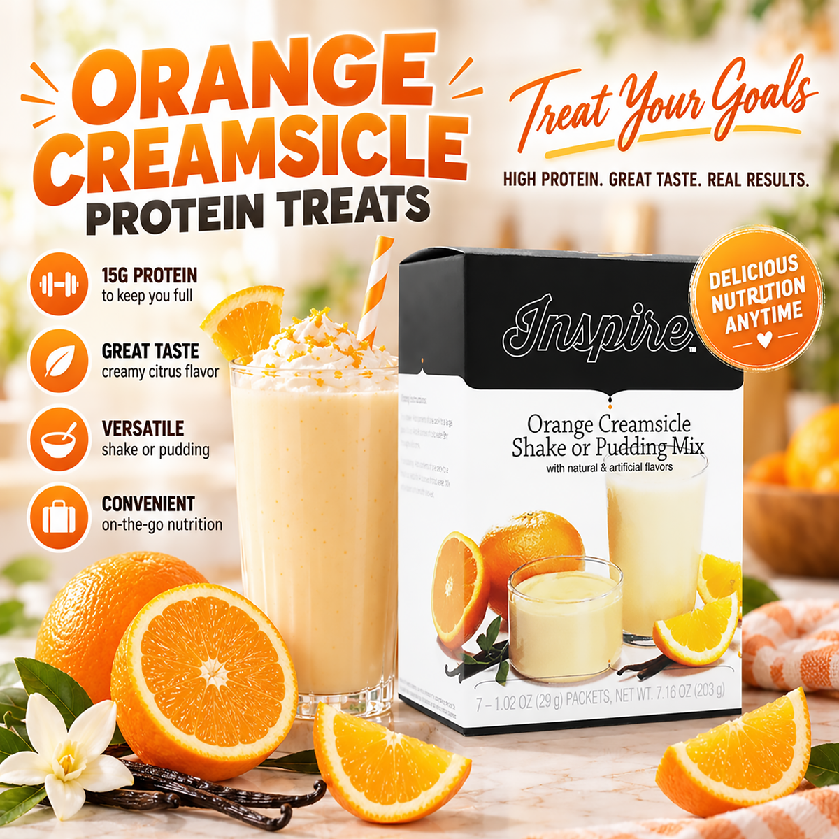 Inspire Orange Creamsicle 15g Protein Shake
