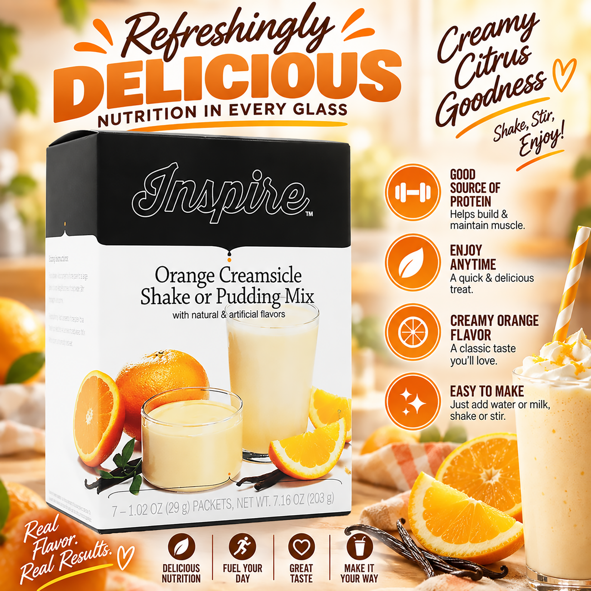 Inspire Orange Creamsicle 15g Protein Shake