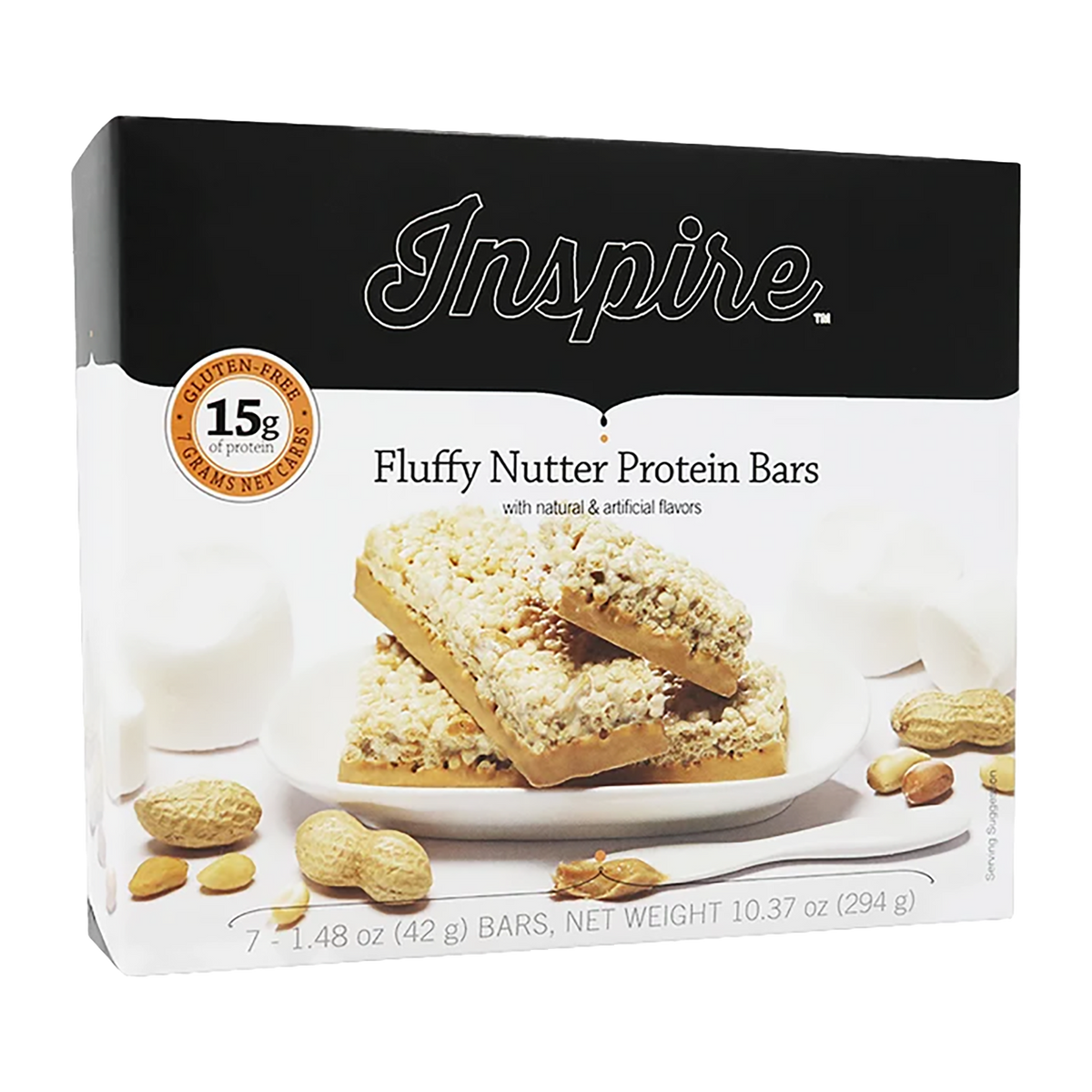 Barras de Proteínas y Fibra Inspire 15g de Bariatric Eating - Fluffy Nutter, Una caja