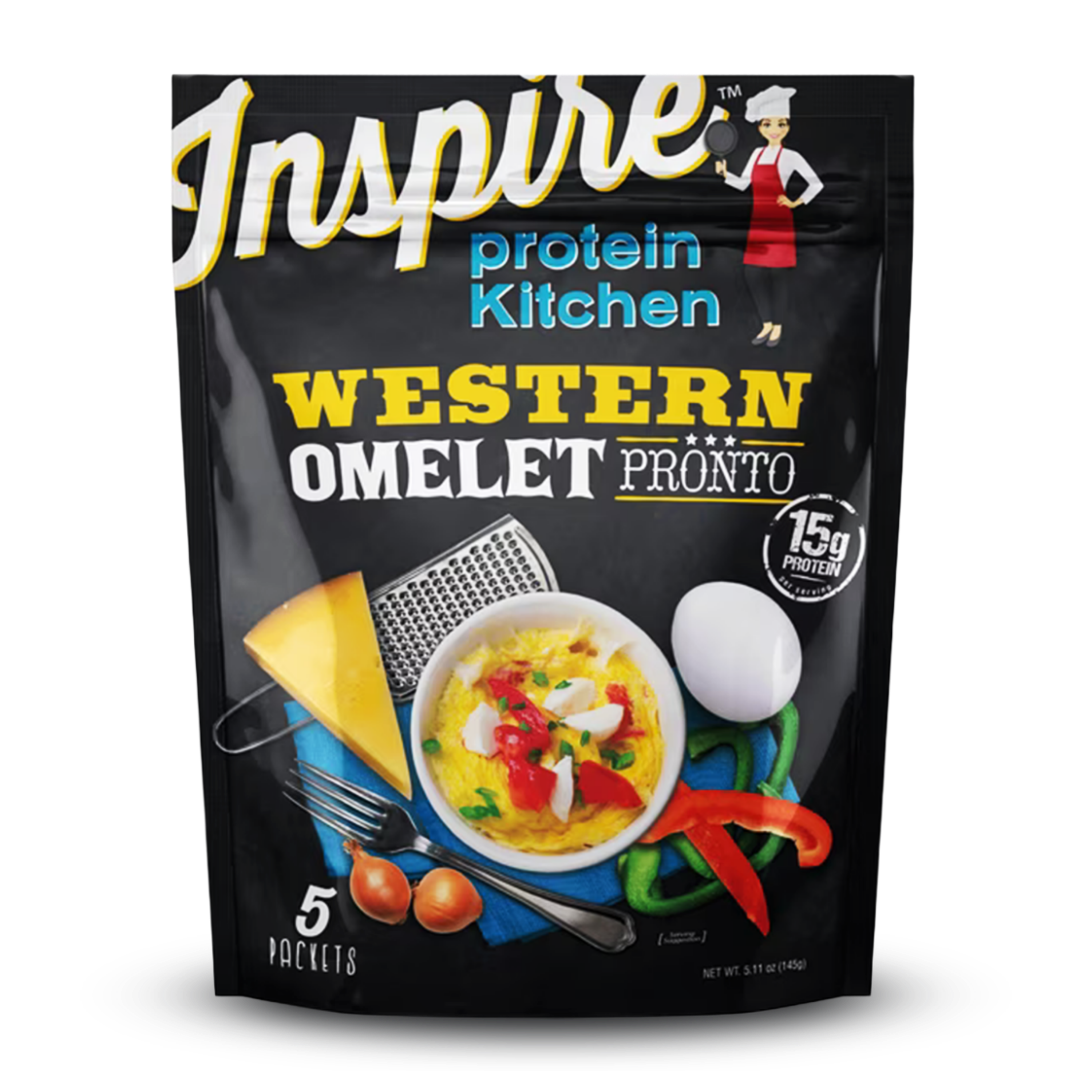 Inspire Protein Kitchen Herb & Cheese Western Omelet by Bariatric Eating – 15g Protein, Quick and Delicious