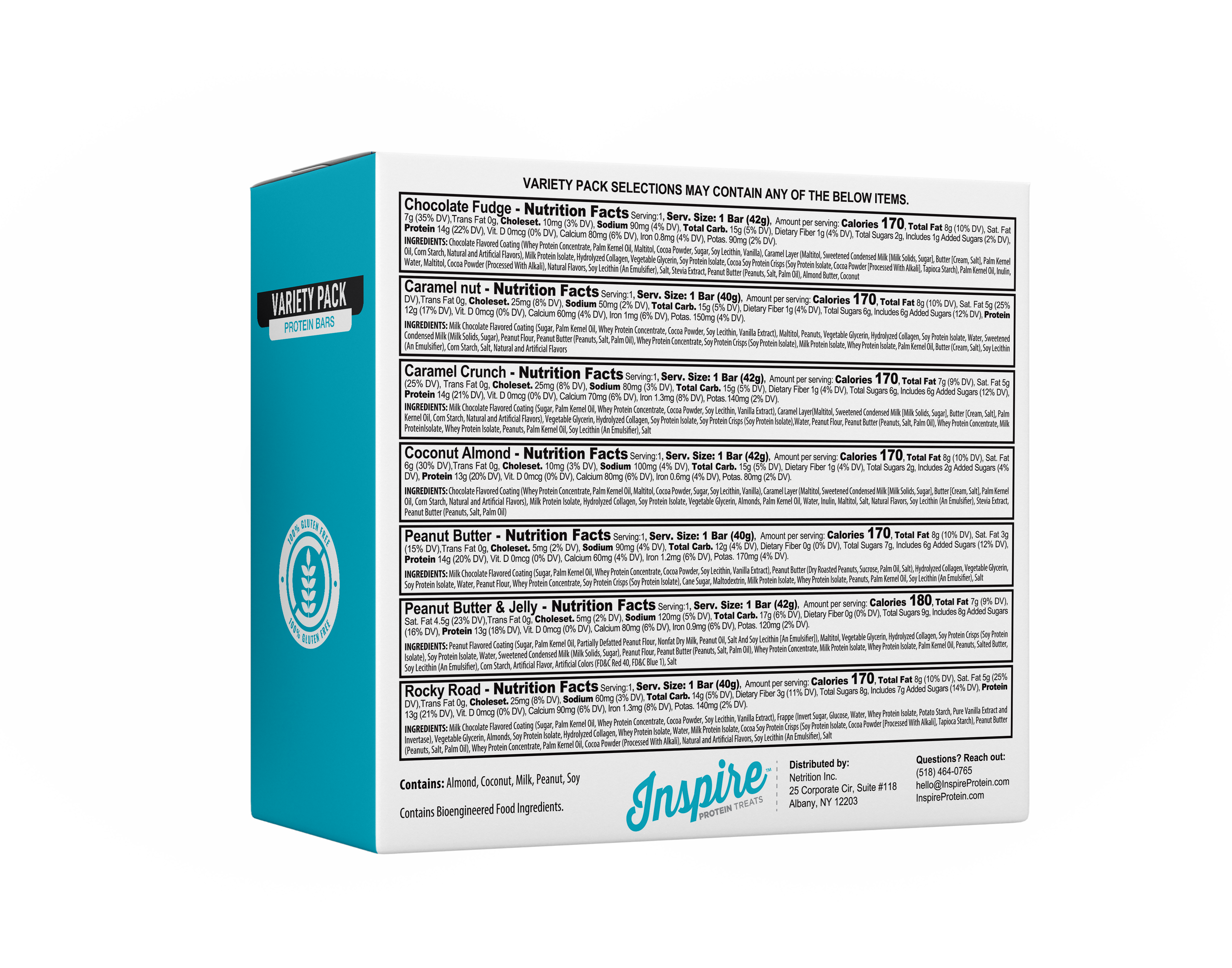 Inspire High Protein Bars - Variety Pack