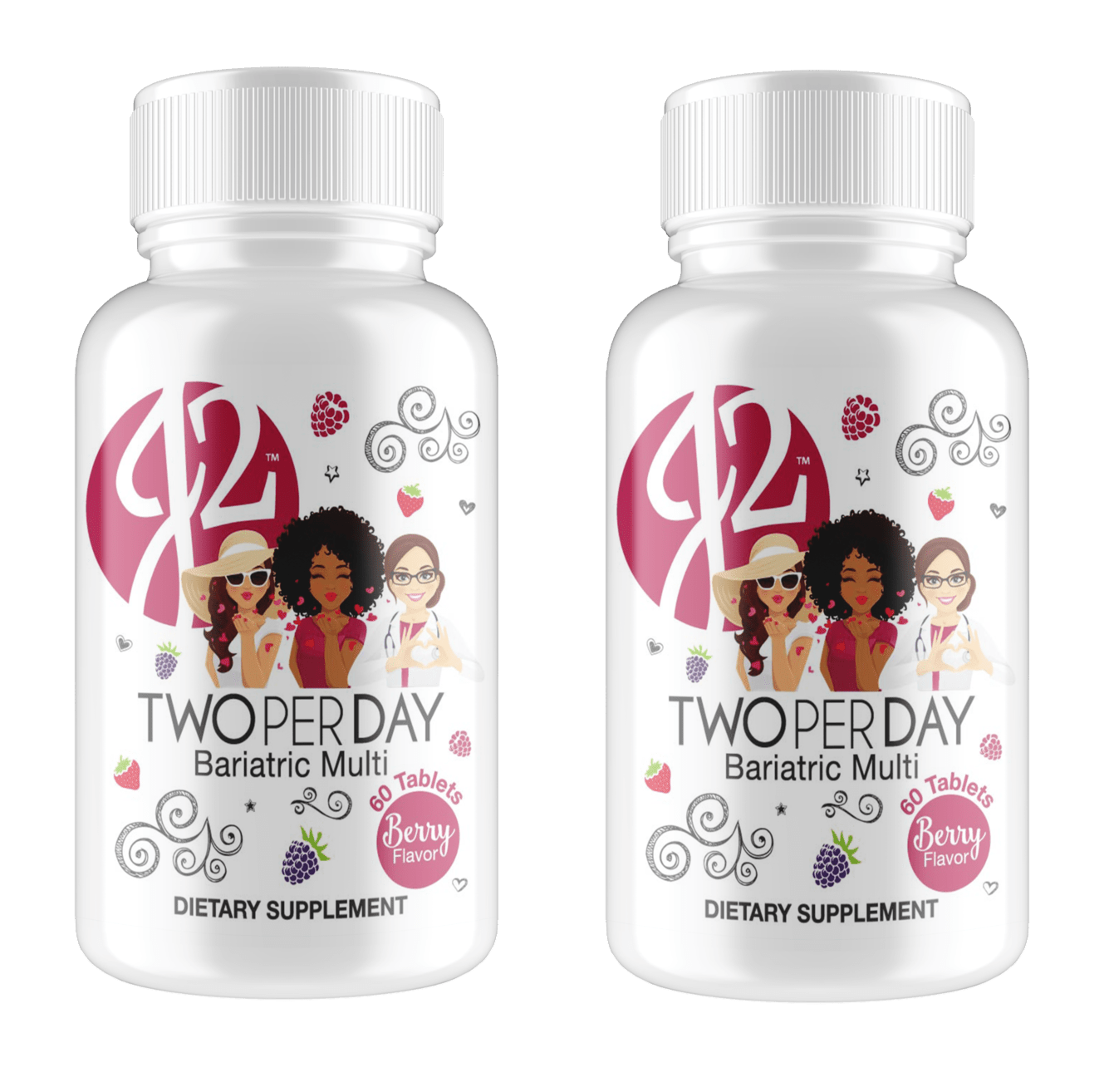 J2 Two per Day Berry Bariatric Chewable Tablets by Bariatric Eating - High-quality Vitamins by Bariatric Eating at BariatricPal Store