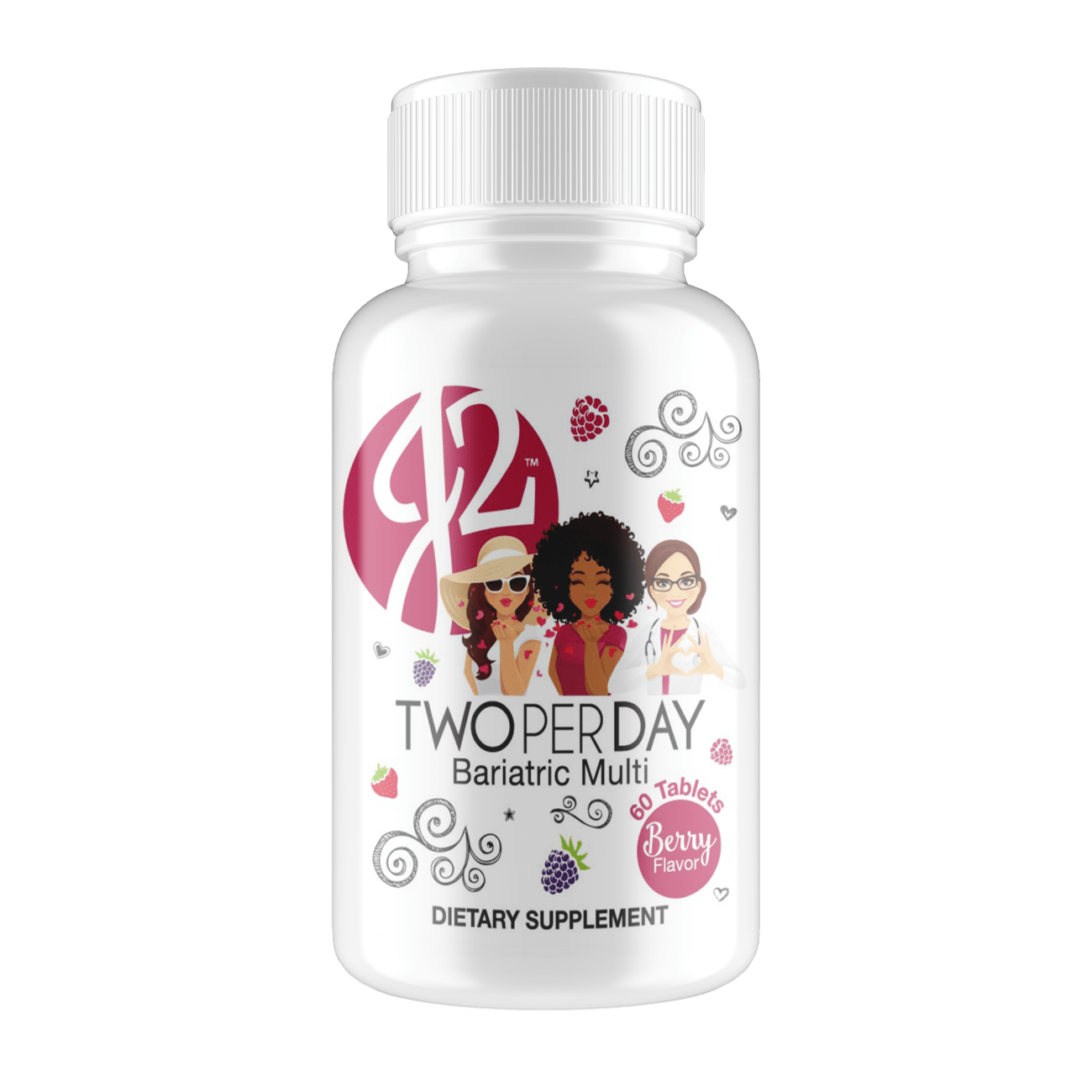 J2 Two per Day Berry Bariatric Chewable Tablets by Bariatric Eating - High-quality Vitamins by Bariatric Eating at BariatricPal Store