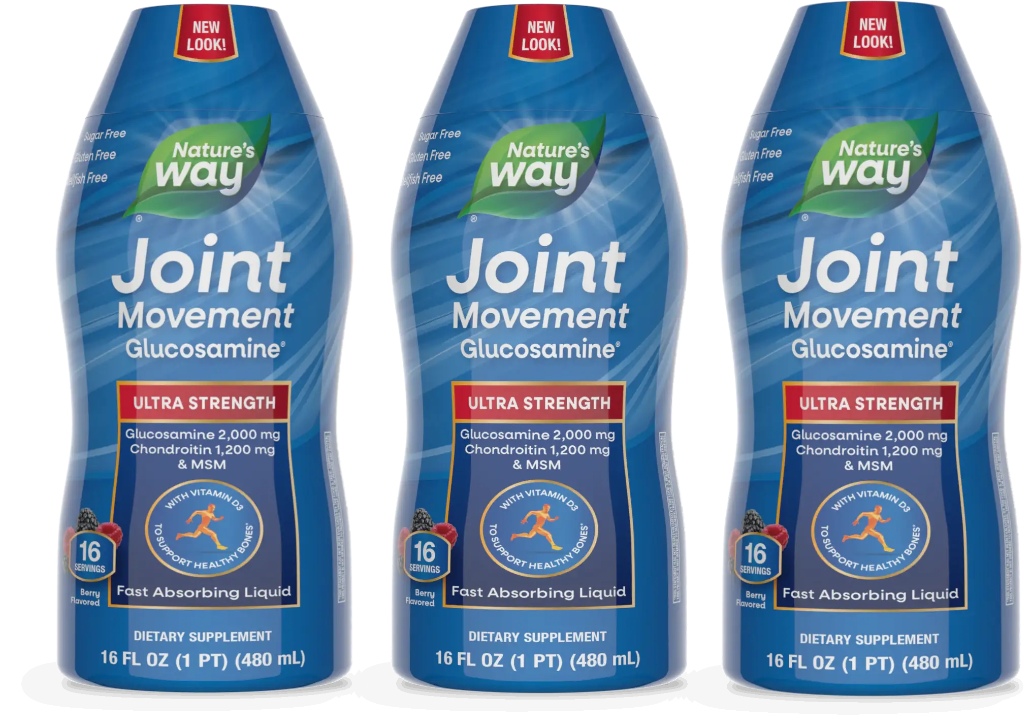 Joint Movement Glucosamine and Chondroitin Liquid by Natures Way - Berry Flavor - High-quality Glucosamine by Wellesse at BariatricPal Store