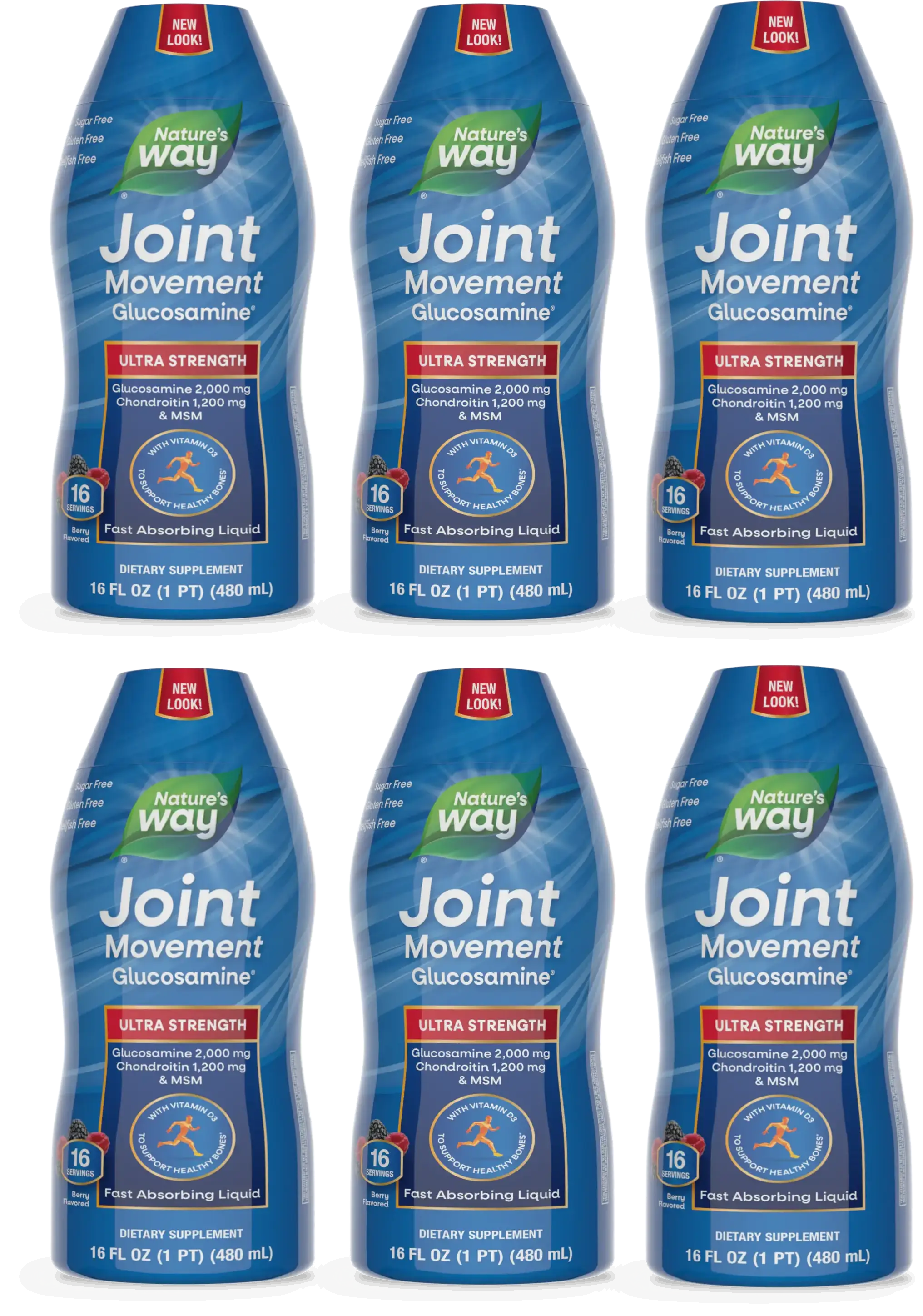 Joint Movement Glucosamine and Chondroitin Liquid by Natures Way - Berry Flavor - High-quality Glucosamine by Wellesse at BariatricPal Store