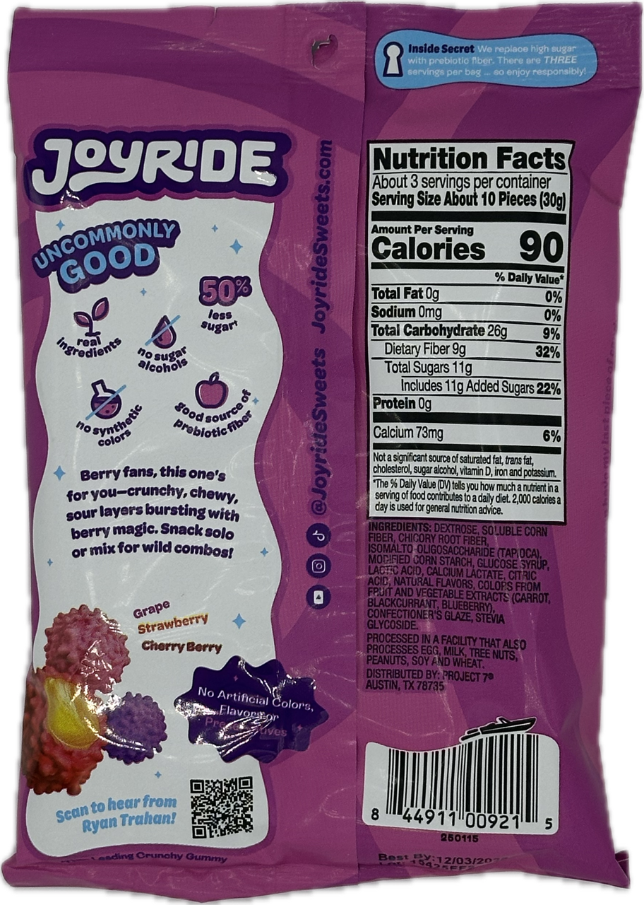 Joyride Gummy Busters, Mixed Berry 3.5 oz