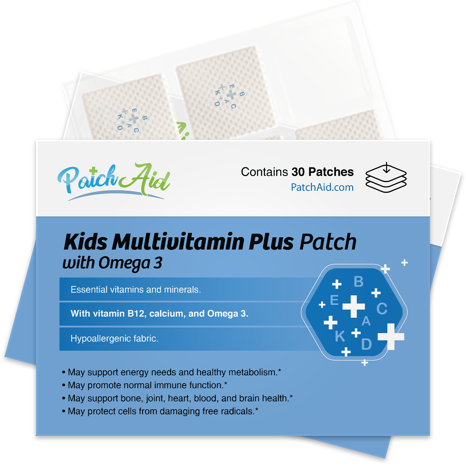 Kids Multivitamin Plus Topical Patch with Omega-3 by PatchAid - High-quality Vitamin Patch by PatchAid at BariatricPal Store