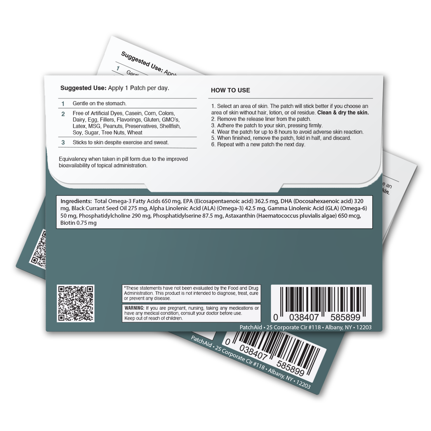 Kids Omega-3 Brain Support Patch by PatchAid