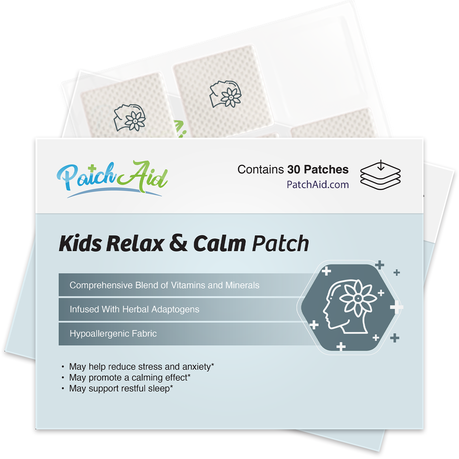 patchaid glutathione Kids Relax & Calm Patch by wheat free Choose Your Bundle:16oz | 5 Pack ghk cu copper peptide