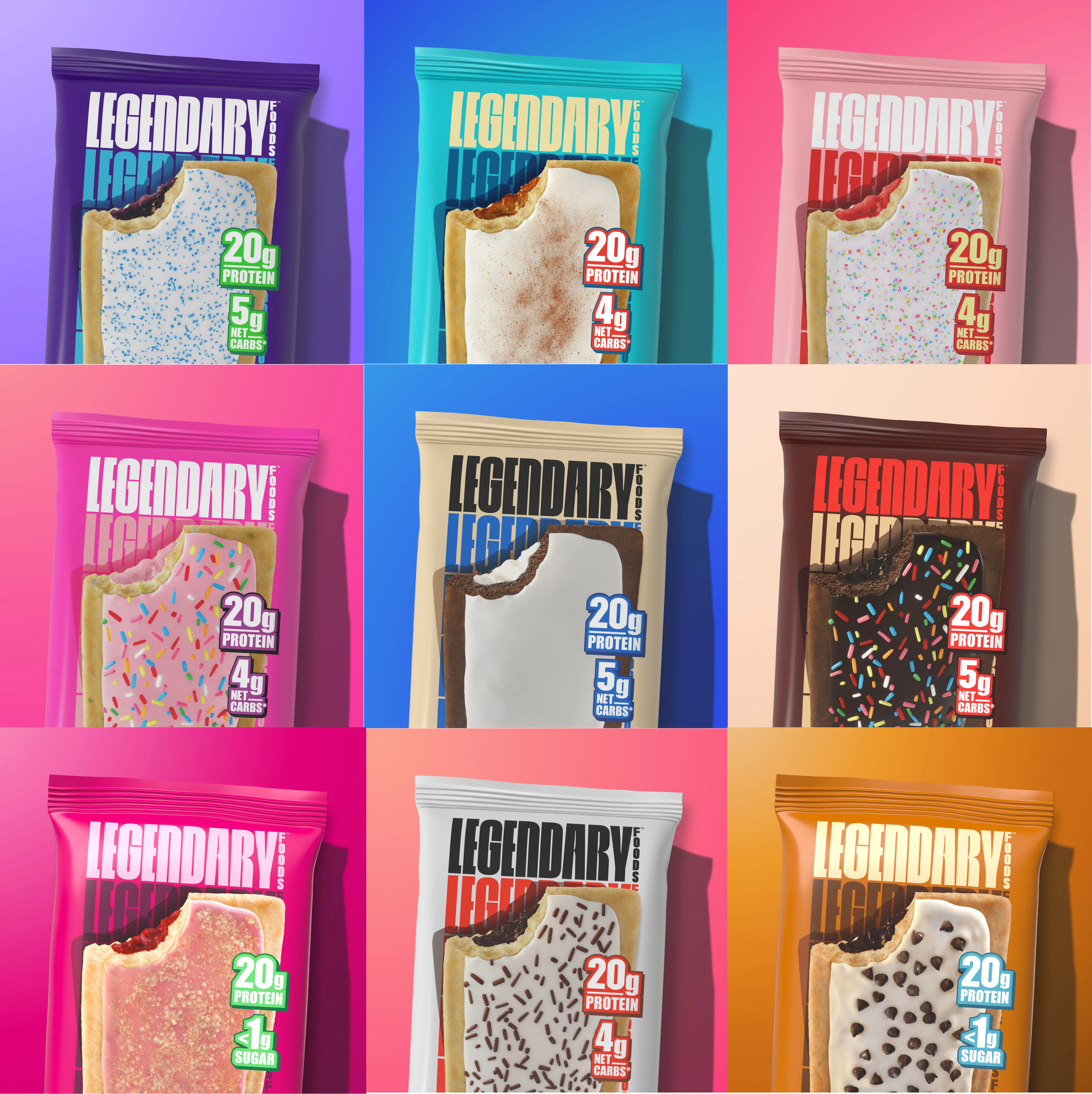 Legendary Foods Cake Style Low-Carb Protein Pastry - Variety Pack