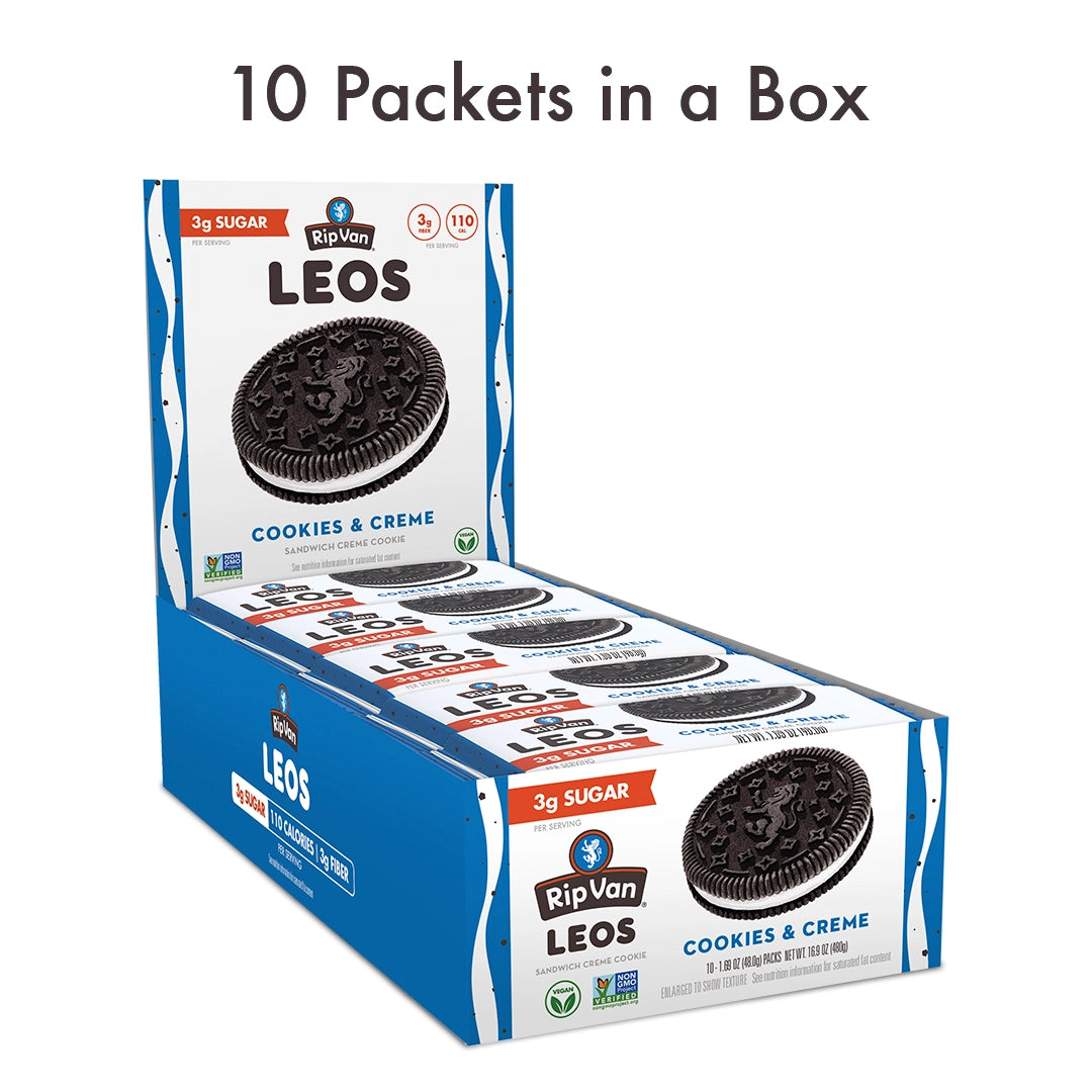 Rip Van Leos Low Sugar Sandwich Creme Cookies - Cookies & Creme