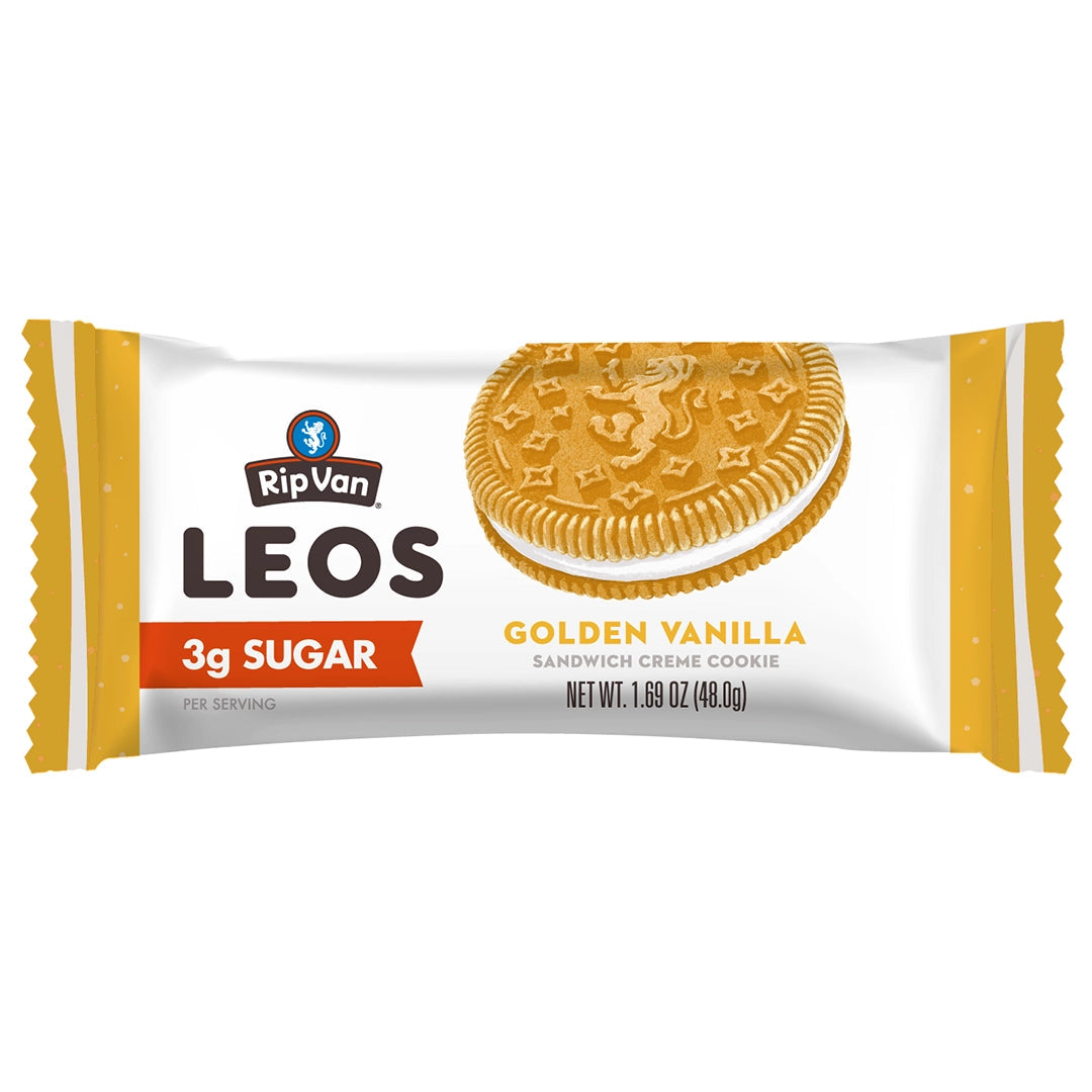 Rip Van Leos Low Sugar Sandwich Creme Cookies - Golden Vanilla