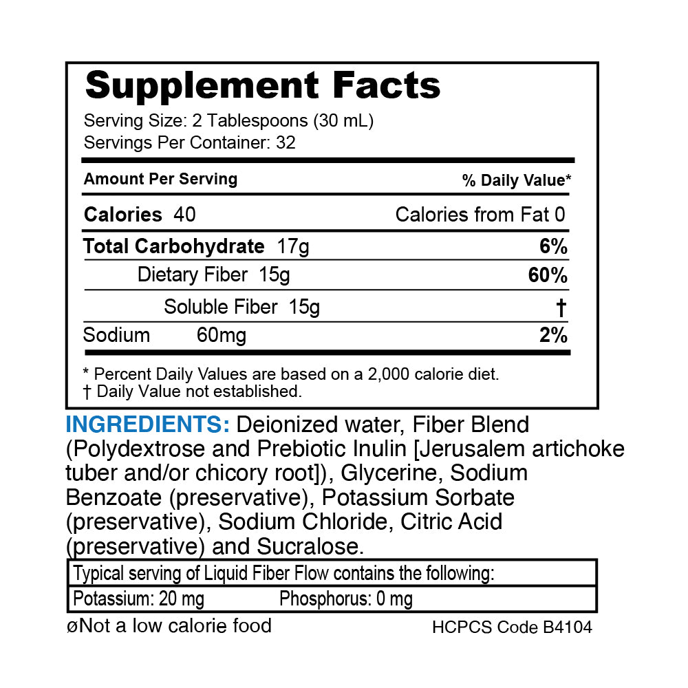 Liquid Fiber Flow® Liquid Fiber Supplement 32oz Bottle by Nutritional Designs - High-quality Fiber Supplement by Nutritional Designs Inc at BariatricPal Store