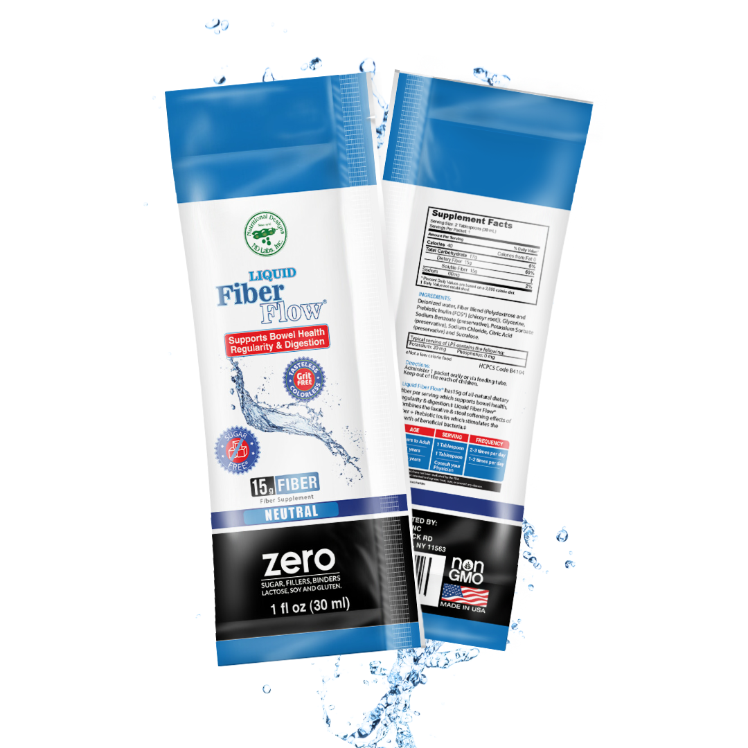 Liquid Fiber Flow® Liquid Fiber Supplement 1oz Packets by Nutritional Designs - High-quality Fiber Supplement by Nutritional Designs Inc at BariatricPal Store